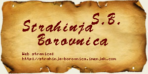 Strahinja Borovnica vizit kartica